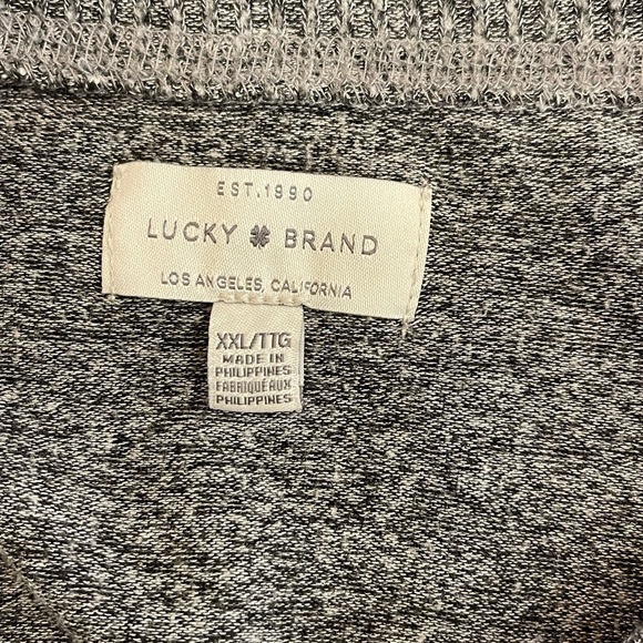 Lucky Brand Gray Crew Neck Lightweight Sweater - Picture 3 of 4